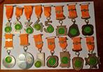 Medaille Terneuzen 16x Winterserie o.a. 60 km 1x Lentemars, Postzegels en Munten, Penningen en Medailles, Verzenden, Overige materialen