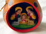 Houten Kerstkribbe in Kalebas -, Ophalen of Verzenden