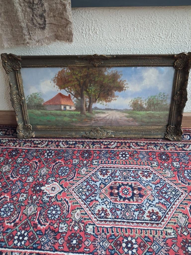 Schilderij landschap, Antiek en Kunst, Kunst | Schilderijen | Klassiek, Ophalen of Verzenden