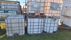 5x IBC Container 1000 liter, Kunststof, Gebruikt, Met kraantje, 150 liter of meer