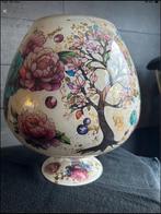 Groot cognac glas decoupage, Huis en Inrichting, Woonaccessoires | Vazen, Ophalen, Overige kleuren, Nieuw, Glas