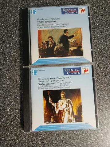 SETJE VAN 2 CD'S BEETHOVEN/SIBELIUS CONCERTS (SONY CLASSICAL beschikbaar voor biedingen