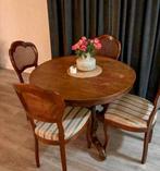 Antieke ronde tafel, Huis en Inrichting, Tafels | Eettafels, Ophalen, Gebruikt, Rond, Vier personen