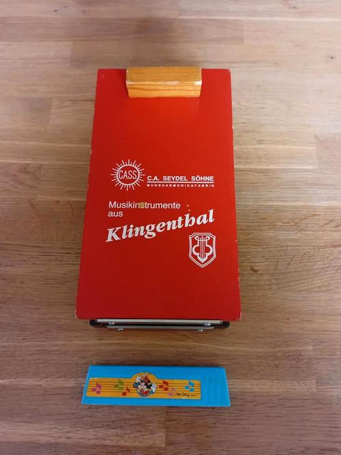 Oude mondharmonikadoos met Walt Disney mondharminika, Antiek en Kunst, Antiek | Speelgoed, Ophalen of Verzenden
