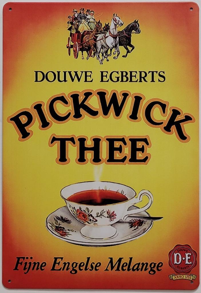 Pickwick thee Douwe Egberts reclamebord van metaal wandbord, Verzamelen, Merken en Reclamevoorwerpen, Nieuw, Reclamebord, Ophalen of Verzenden