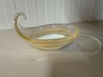 kom met goudvlokken - na225 vintage jaren 60 murano wit & he, Antiek en Kunst, Antiek | Glas en Kristal, Ophalen of Verzenden