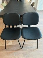 2 kunstleren eetkamerstoelen- zwart - gratis ophalen, Ophalen, Twee, Zwart, Zo goed als nieuw