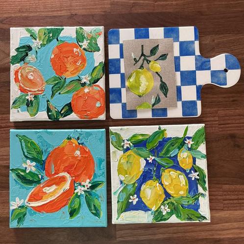 Zomerfruit   ~ kleintje kunst ~ atelier, Huis en Inrichting, Woonaccessoires | Schilderijen, Tekeningen en Foto's, Zo goed als nieuw