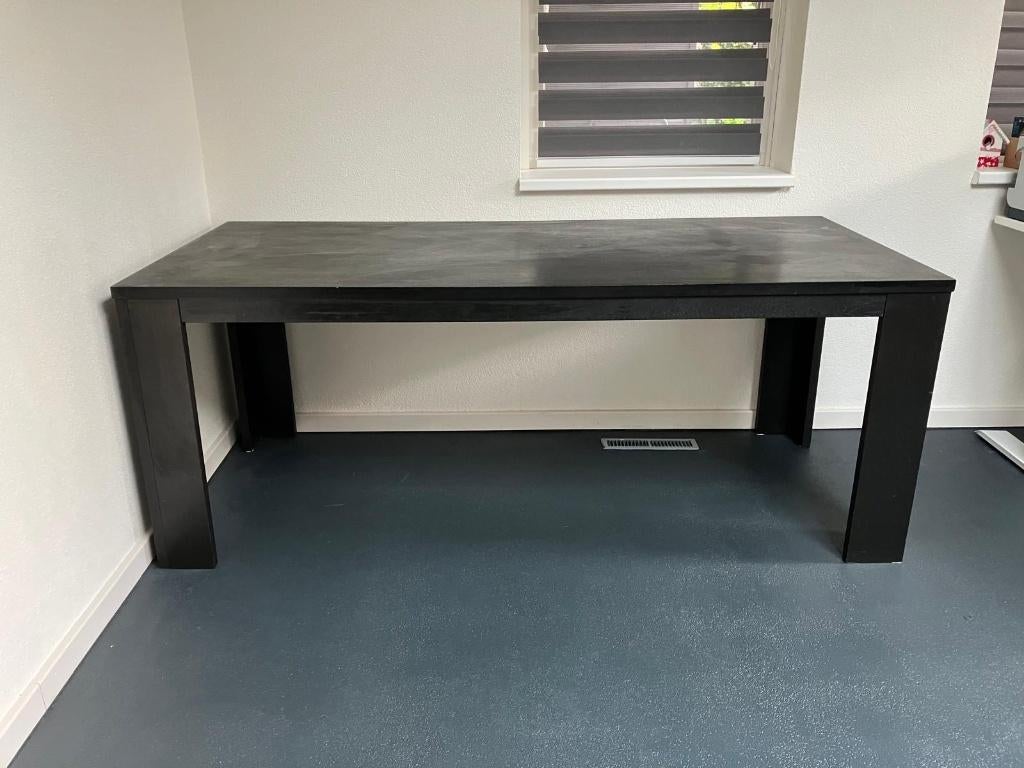 Eetkamertafel (hout) zwart lxbxh=200 cm x 90 cm x 80 cm, Huis en Inrichting, Tafels | Eettafels, Ophalen, Gebruikt, 50 tot 100 cm