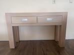 Mooie sidetable in white wash, Ophalen, Eikenhout, Zo goed als nieuw, 25 tot 50 cm