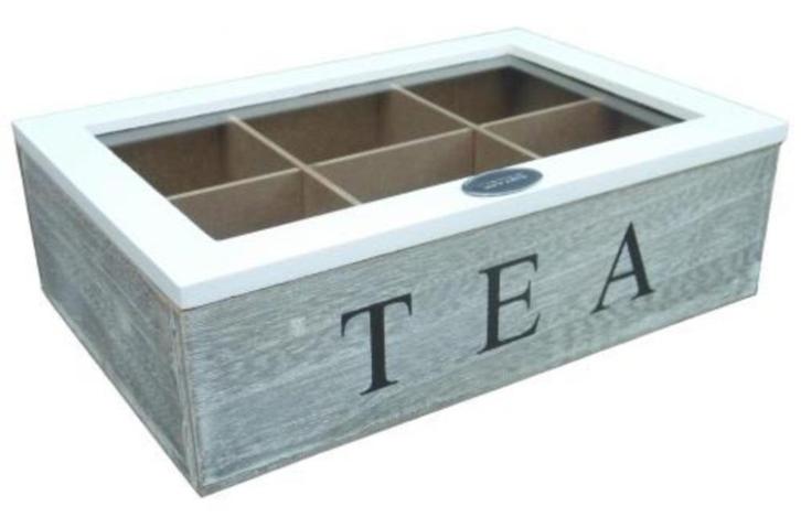 Handige theedoos Living 6 vaks, Huis en Inrichting, Woonaccessoires | Overige, Nieuw, Ophalen of Verzenden
