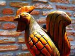 Een uit houtgesneden haan beeld sculptuur, Ophalen of Verzenden