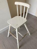 Vintage witte houten stoel ikea, Huis en Inrichting, Stoelen, Ophalen, Gebruikt, Wit, Eén