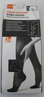 Hema Ondersteunende Kniekousen 2 paar zwart 40 den mt. 39-42, Kleding | Dames, Sokken en Kousen, Sokken en Kniesokken, Zwart, Nieuw