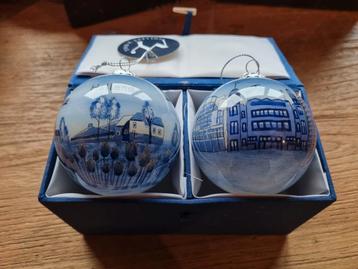 Delftsblauwe kerstballen  beschikbaar voor biedingen