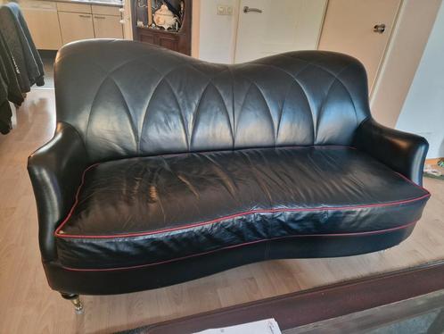 Klassieke leren bankjes Jan Frantzen 2 stuks, Huis en Inrichting, Banken | Sofa's en Chaises Longues, Zo goed als nieuw, Tweepersoons