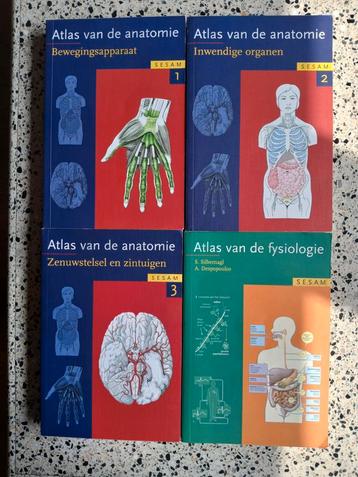 Sesam Atlas van de Anatomie set 4 delen 21e druk VASTE PRIJS beschikbaar voor biedingen