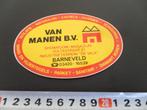 sticker Barneveld van Manen bv  Kachels Haarden schouwen, Ophalen, Zo goed als nieuw