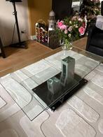 Glazen salontafel, Huis en Inrichting, Tafels | Salontafels, Ophalen, 100 tot 150 cm, 50 tot 100 cm, Zo goed als nieuw