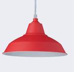 Hanglamp industriële look metaal rood, Huis en Inrichting, Lampen | Hanglampen, Ophalen of Verzenden, Nieuw, Metaal