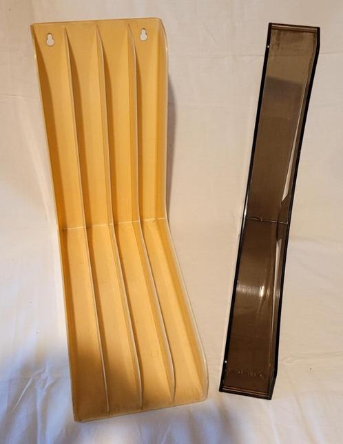 2 x vintage platenrek (hard plastiek), Audio, Tv en Foto, Platenspelers, Zo goed als nieuw, Platenspeler-onderdeel, Overige merken