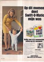 Retro reclame 1968 Swift-o-matic wasmiddel baby & mamma, Verzamelen, Retro, Overige typen, Ophalen of Verzenden