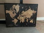 Wereldkaart Print - Decoratief, Huis en Inrichting, 50 tot 75 cm, Ophalen of Verzenden, 75 tot 100 cm, Print