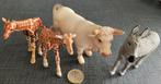 S05 - Schleich Koe Ezel Girafen, Ophalen, Zo goed als nieuw, Boerderijdier, Beeldje of Figuurtje