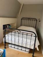 Antiek Gietijzeren Bed - 1900 - Zeer Goede Staat, Huis en Inrichting, Slaapkamer | Bedden, Ophalen, Eenpersoons, Zwart, Zo goed als nieuw