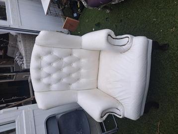 Mooie witte barok stoel Bieden beschikbaar voor biedingen