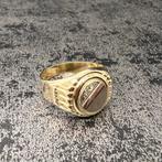 14k gouden heren zegelring prachtige ring, Ophalen of Verzenden