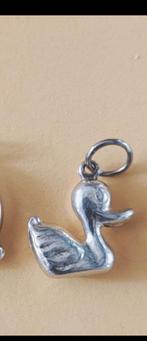 Zilveren bedel hanger badeend voor bedelarmband ketting, Overige merken, Ophalen of Verzenden, Zo goed als nieuw, 4 bedels of meer