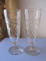Twee antieke kristal absinth glazen - dikwandig, Antiek en Kunst, Antiek | Glas en Kristal, Verzenden