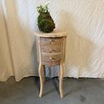 Teakhouten Ladekastje - 35 x 35 cm - 3 lades- TTM Wonen, Minder dan 50 cm, Teakhout, Nieuw, Landelijk