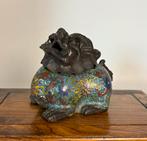 Cloisonné foo dog China brons wierookbrander, Ophalen of Verzenden