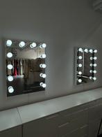 Led makeup/visagie spiegels 4 stuks, Minder dan 100 cm, Rechthoekig, Zo goed als nieuw, 50 tot 75 cm