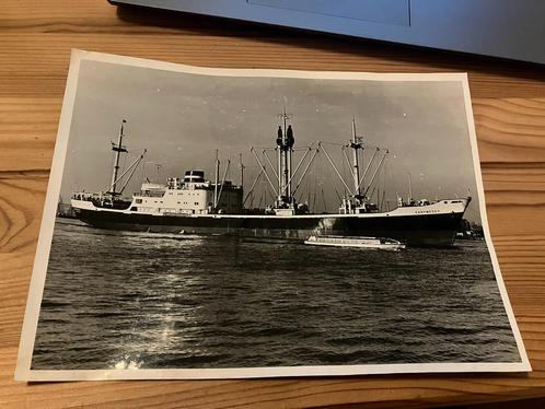 Oude foto KNSM schip Ganymedes stoomboot maatschappij, Verzamelen, Scheepvaart, Ophalen of Verzenden