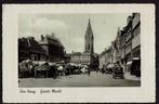 Den Haag - 1938 - Grote markt met oldtimers, Ophalen of Verzenden, 1920 tot 1940, Gelopen, Zuid-Holland