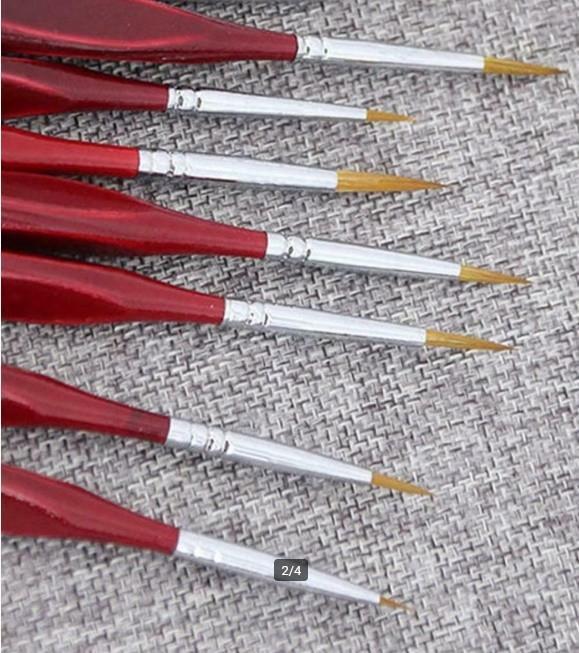 7 Luxe marterhaar penseeltjes 000,00,0,1,2.3,4,, Hobby en Vrije tijd, Schilderen, Nieuw, Ophalen of Verzenden