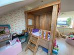 Treinwagon steigerhouten kinderbed, Ophalen of Verzenden, Zo goed als nieuw, Halfhoogslaper