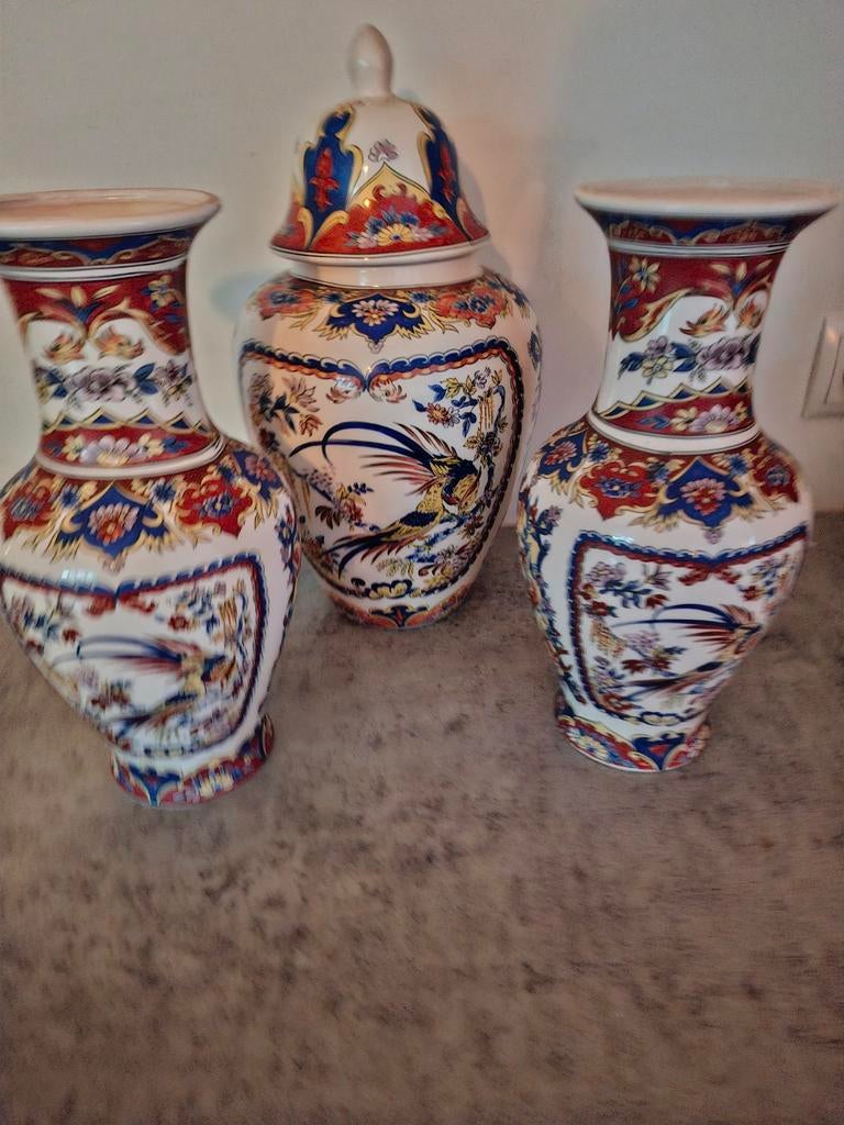 Set van 3 chinese vazen, Ophalen, Overige kleuren, 50 tot 75 cm, Aardewerk of Porselein