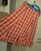 geruite rok, mt 42, (zomer) maxi, Maat 42/44 (L), Ophalen of Verzenden, Zo goed als nieuw, Rood