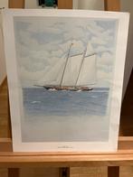 Schilderij van zeilschip op zee, Ophalen of Verzenden