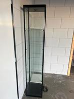 Zwarte Vitrinekast met Glas, Ophalen, Minder dan 50 cm, Met deur(en), Zo goed als nieuw