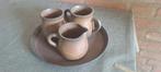 Aardewerk Set Potters - Mokken, Melkkannetje & Schotel, Ophalen of Verzenden