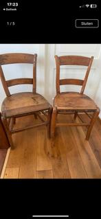 Franse stoeltjes samen, Ophalen, Antiek frans, Gebruikt, Bruin