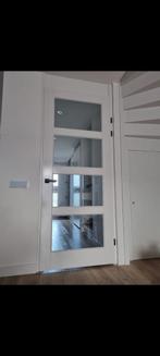 Massief houten deur wit, 215 cm of meer, 80 tot 100 cm, Zo goed als nieuw, Hout