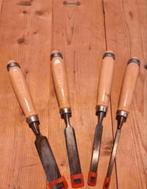 Set van 4 houtbeitels 6mm 12mm 18mm en 24mm beitels, ., Nieuw, Ophalen of Verzenden, .