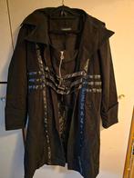 Lange gothic jas, Ophalen of Verzenden, Zo goed als nieuw, Maat 46 (S) of kleiner, Zwart