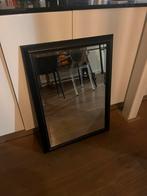 rechthoekige spiegel, facet geslepen met zwarte lijst, Huis en Inrichting, Woonaccessoires | Spiegels, Ophalen, 100 tot 150 cm